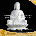 Easetern Pure White Marble Buddha Sculpture